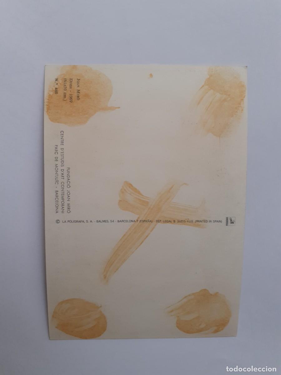 Postales: POSTAL TEMA ARTE - JOAN MIRO DONA - Foto 2