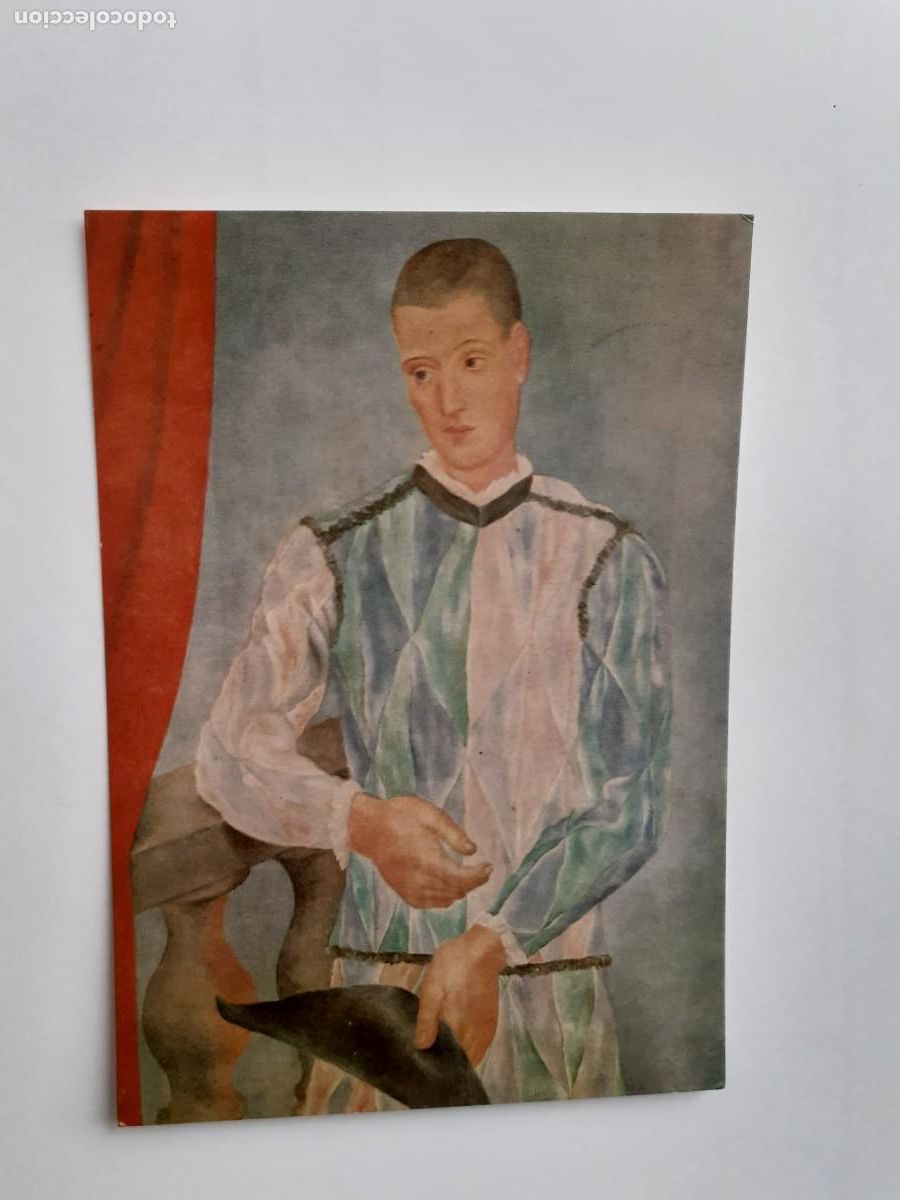 Postales: POSTAL TEMA ARTE - PICASSO EL ARLEQUIN - Foto 1
