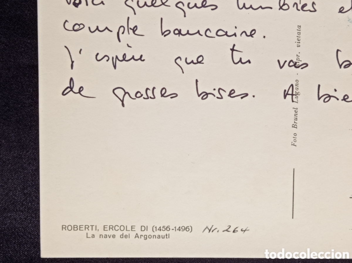 Postales: POSTAL LA NAVE DE LOS ARGONAUTAS. ERCOLE DI ROBERTI. ESCRITA - Foto 3