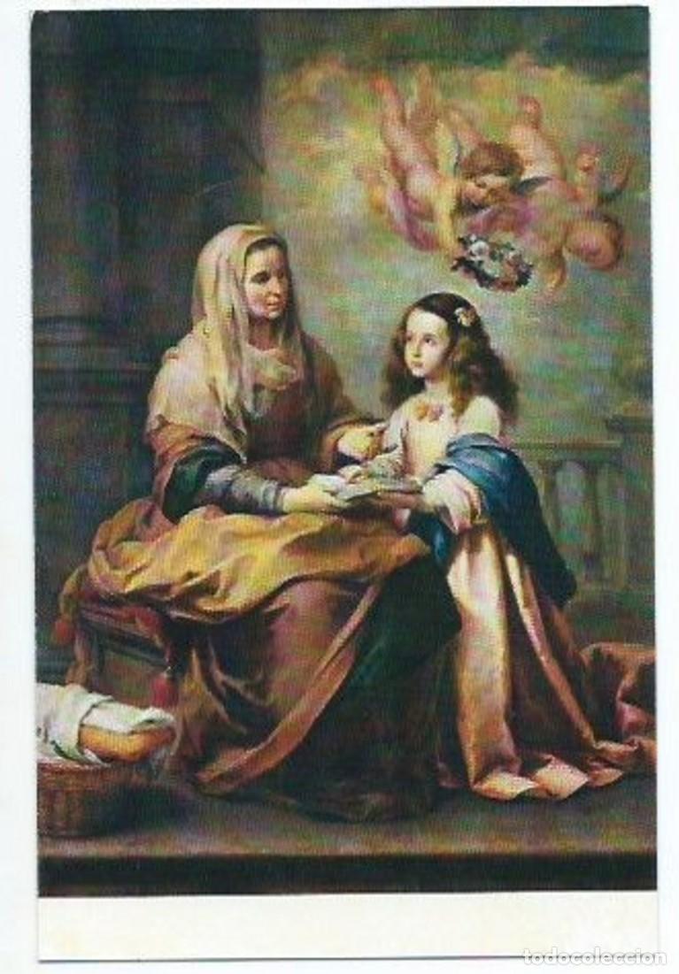Postales: &rdquo; STA. ANA Y LA VIRGEN &rdquo;.- ( MURILLO ).- MUSEO DEL PRADO. MADRID - Foto 1