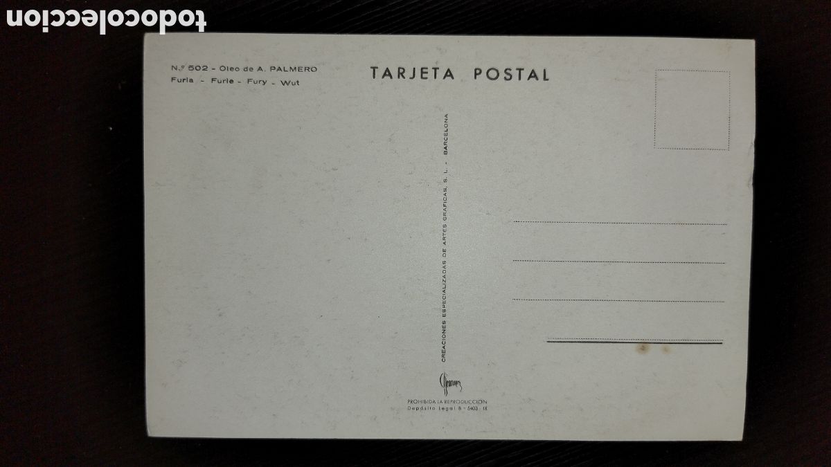 Postales: Tarjeta postal &oacute;leo de A. palmero - Foto 2