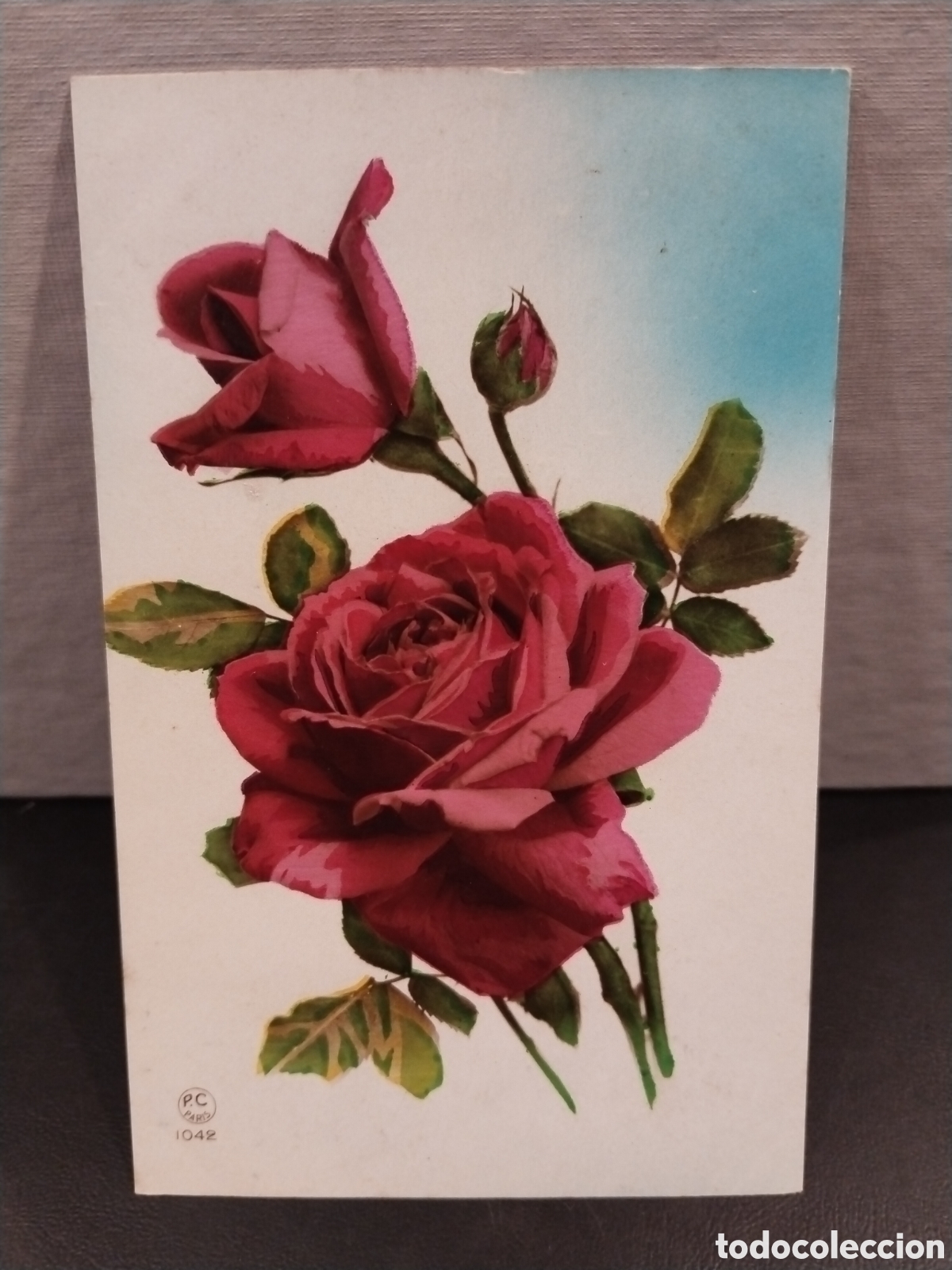 Postales: Postal Ilustrada. Rosas - Foto 1