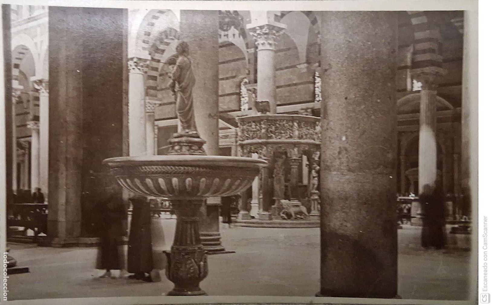 Postales: Interior de Templo ???. Nueva. Sepia - Foto 1