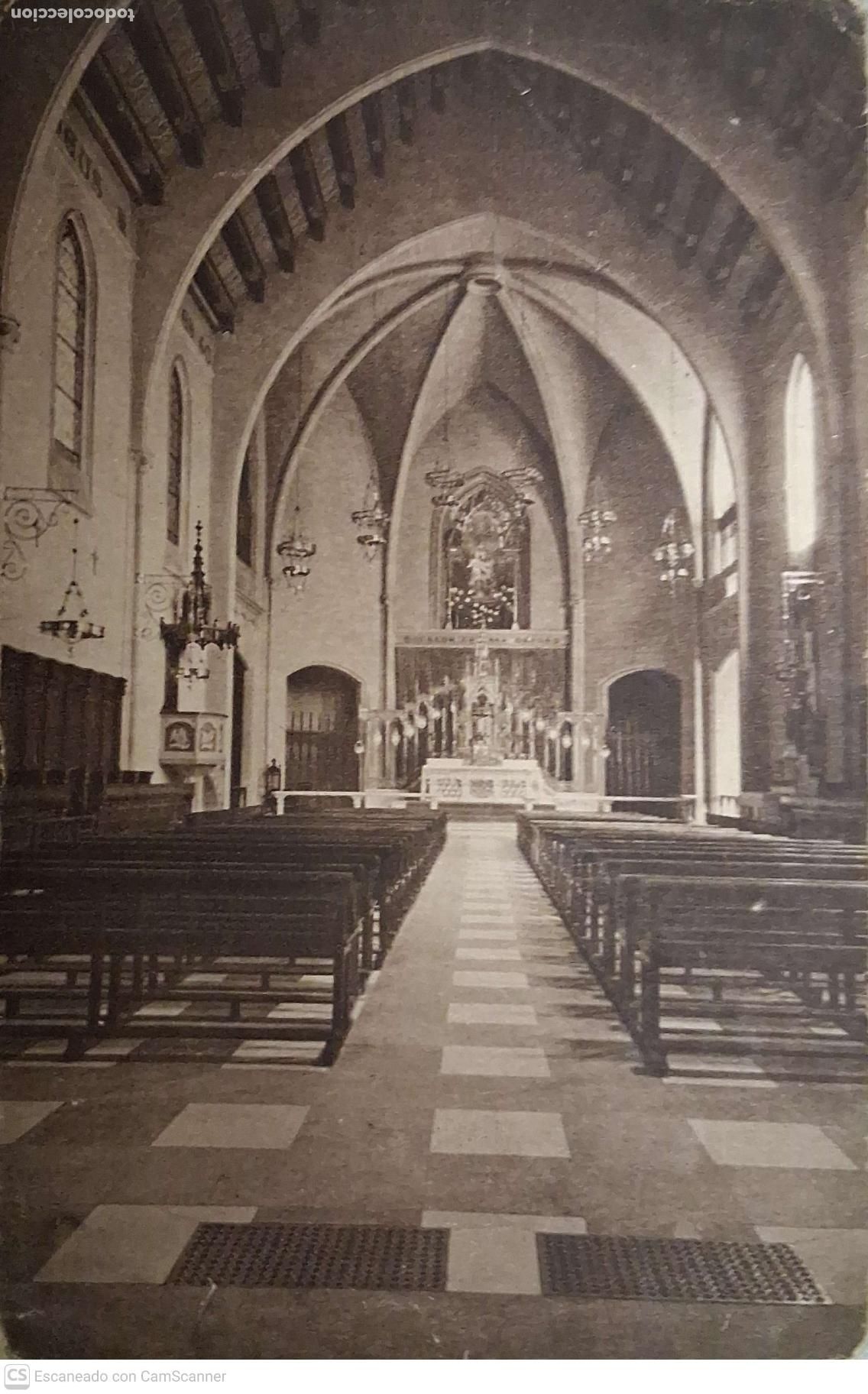 Postales: Interior de Iglesia ???. Nueva. Sepia - Foto 1