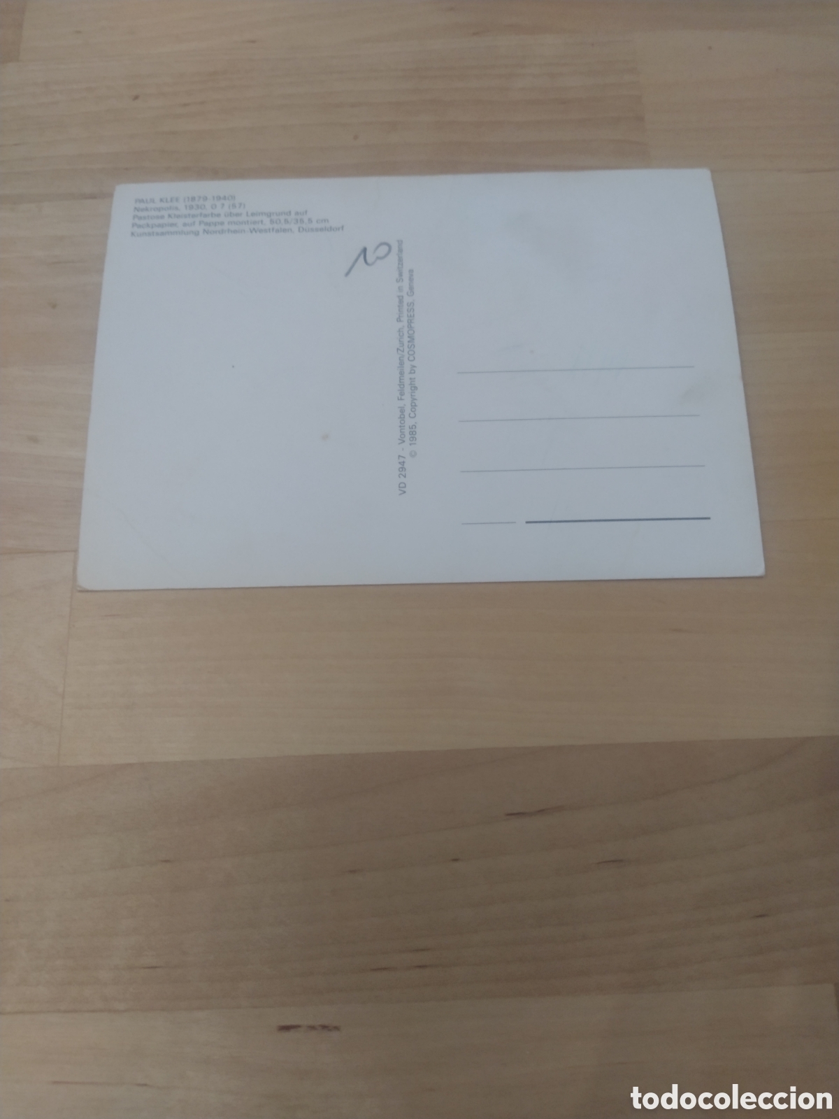 Postales: POSTAL PAUL KLEE - NEKROPOLIS - Foto 2