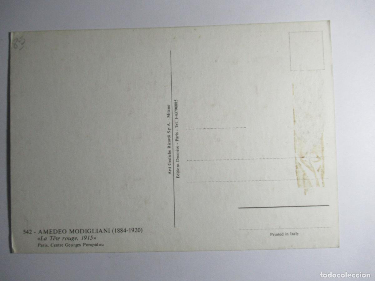 Postales: Amedeo Modigliani - La T&ecirc;te rouge - Foto 2