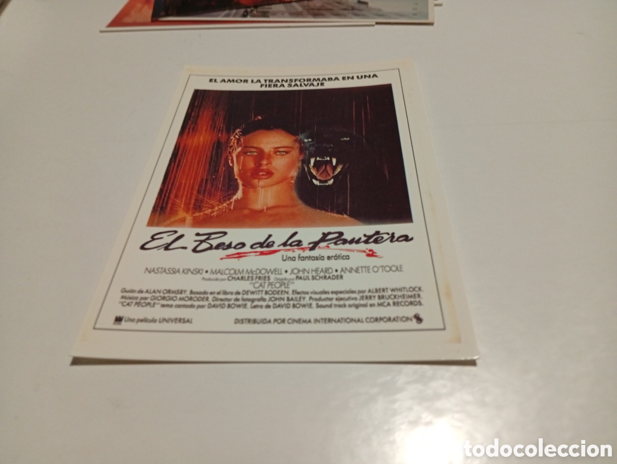 Postales: Postal Cine El beso de la Pantera - Foto 1