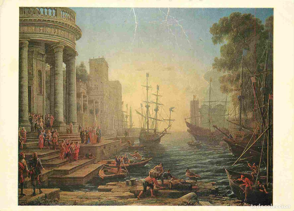 Postales: Art - Peinture Paysage Classique - Claude Lorrain - Seaport the embarkation of saint ursula - CPM -