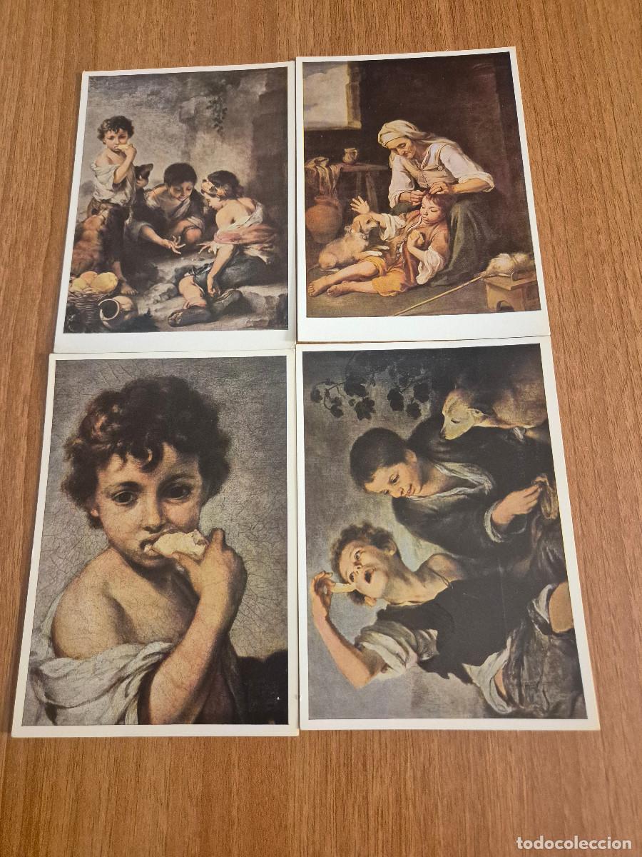 Postales: LOTE 4 POSTALES BARTOLOME ESTEBAN MURILLO SIN CIRCULAR - Foto 1