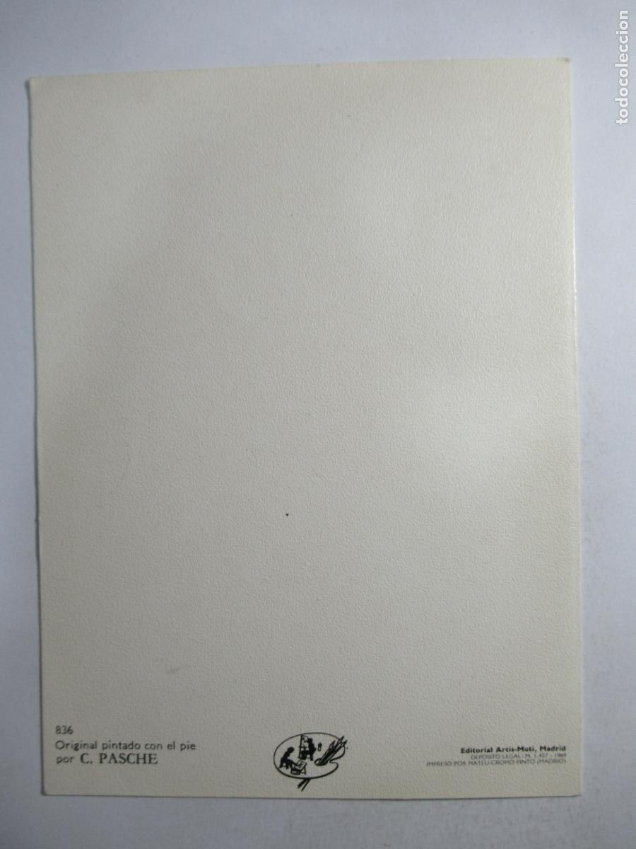 Postales: C. Pasche - Pintado con el pie - S/C - Foto 2