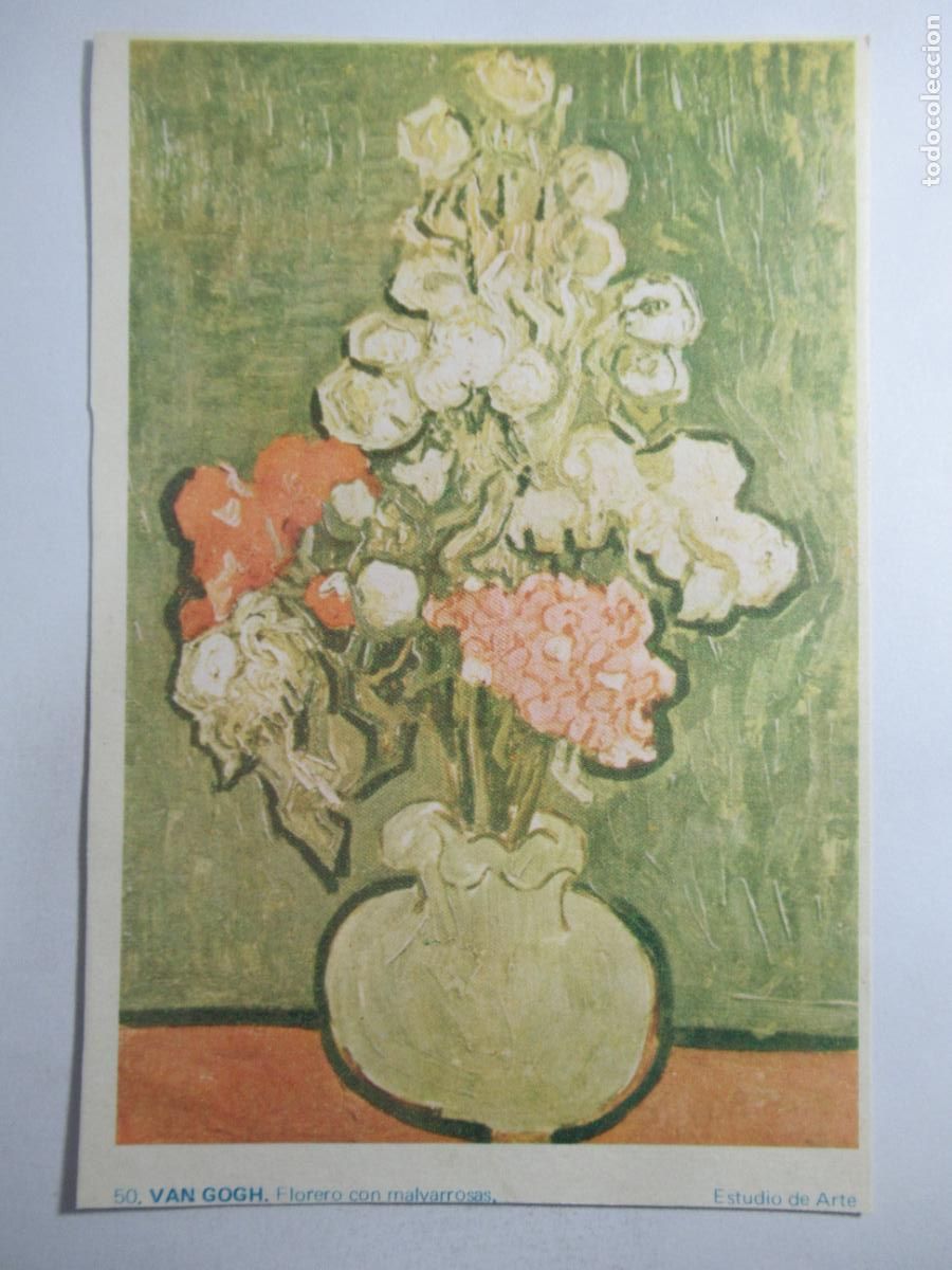 Postales: Van Gogh - Florero con Malvarrosas - S/C - Foto 1