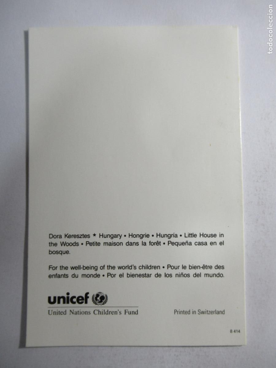 Postales: Mini postal Unicef 10,5 x 7,5 cm. S/C - Foto 2