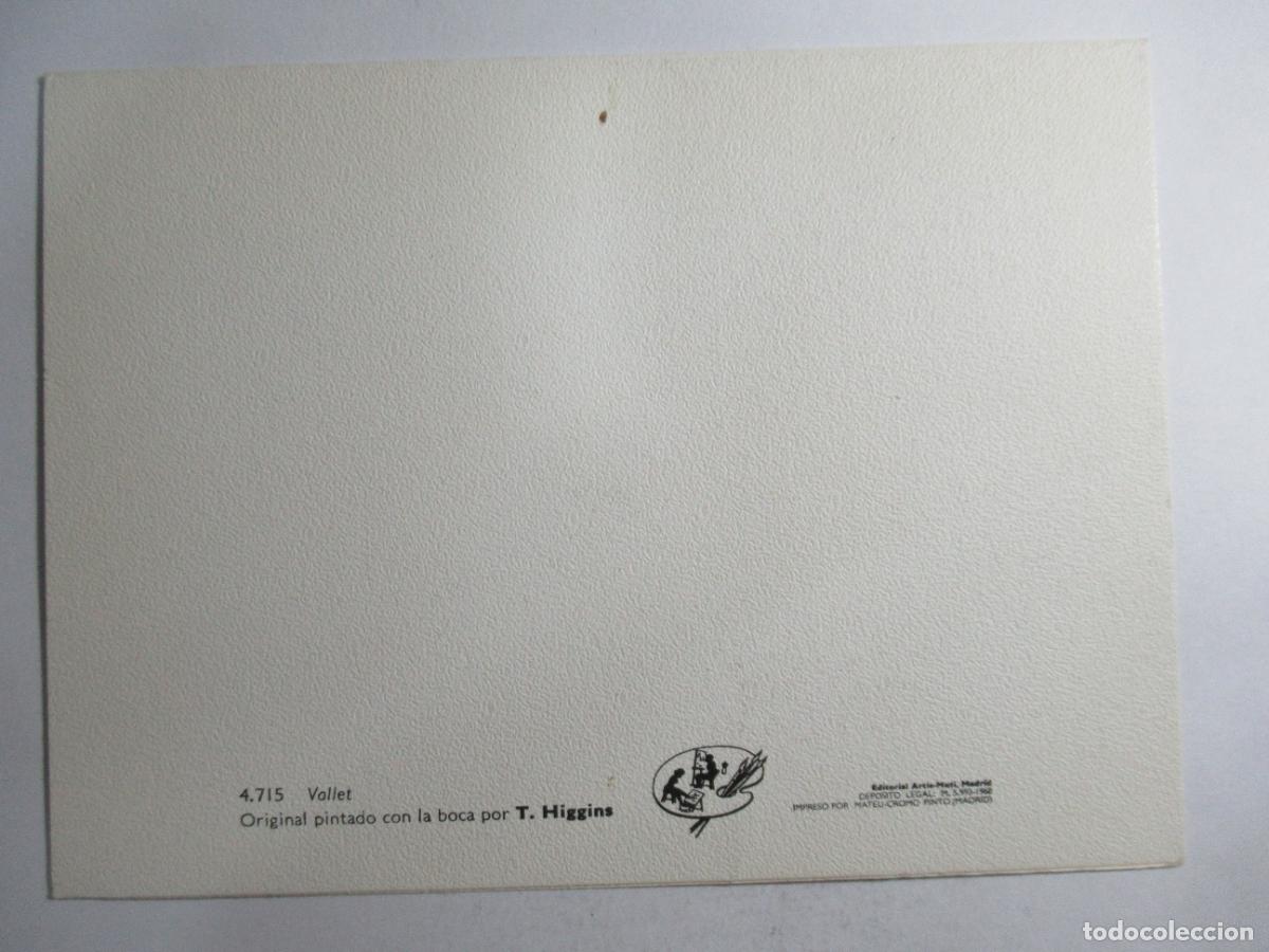 Postales: T. Higgins - Vallet - Original pintado con la boca - S/C - Foto 2