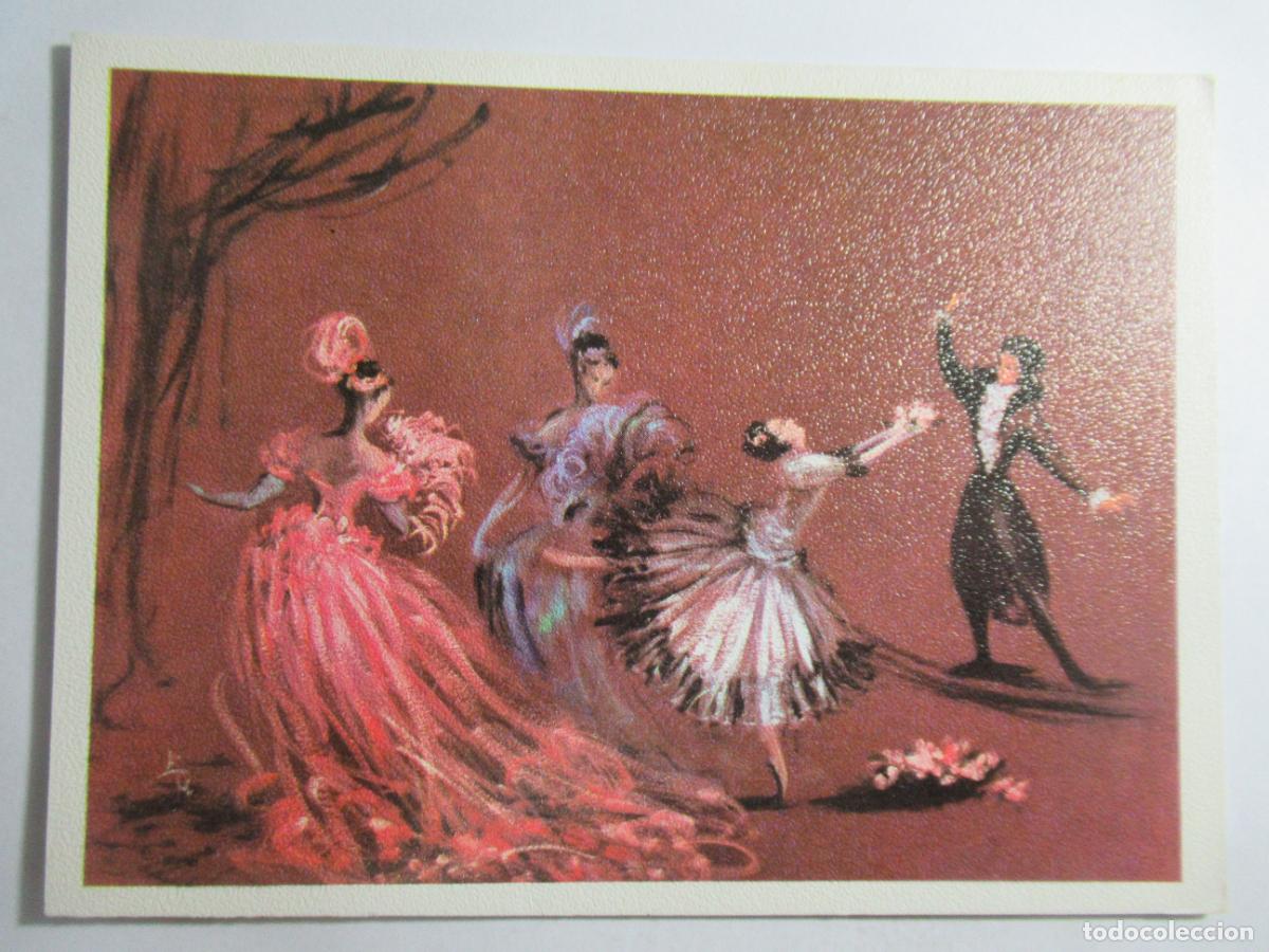 Postales: T. Higgins - Vallet - Original pintado con la boca - S/C - Foto 1