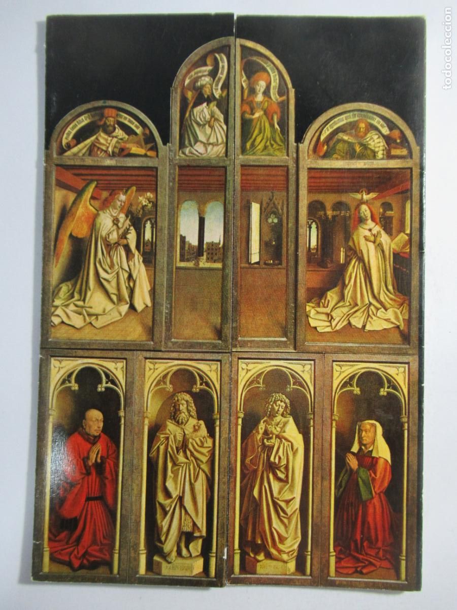 Postales: Hubert en Jan Van Eyck - Postal desplegable - Foto 2