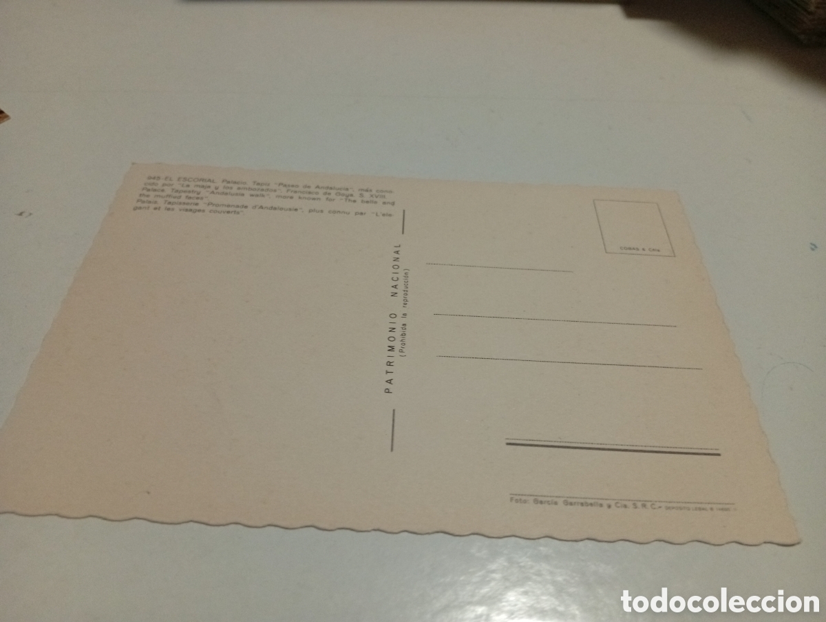 Postales: Postal El Escorial tapiz, Goya - Foto 2
