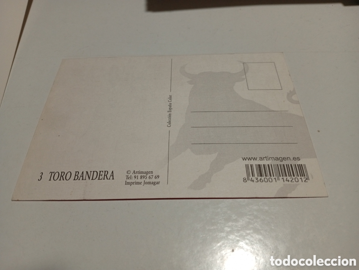 Postales: Postal Toro Bandera....... - Foto 2