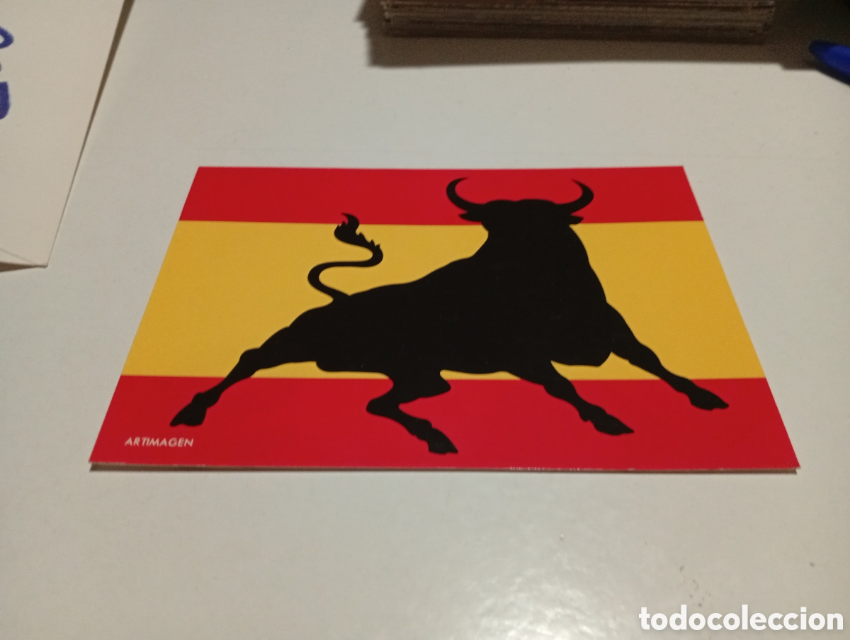 Postales: Postal Toro Bandera....... - Foto 1