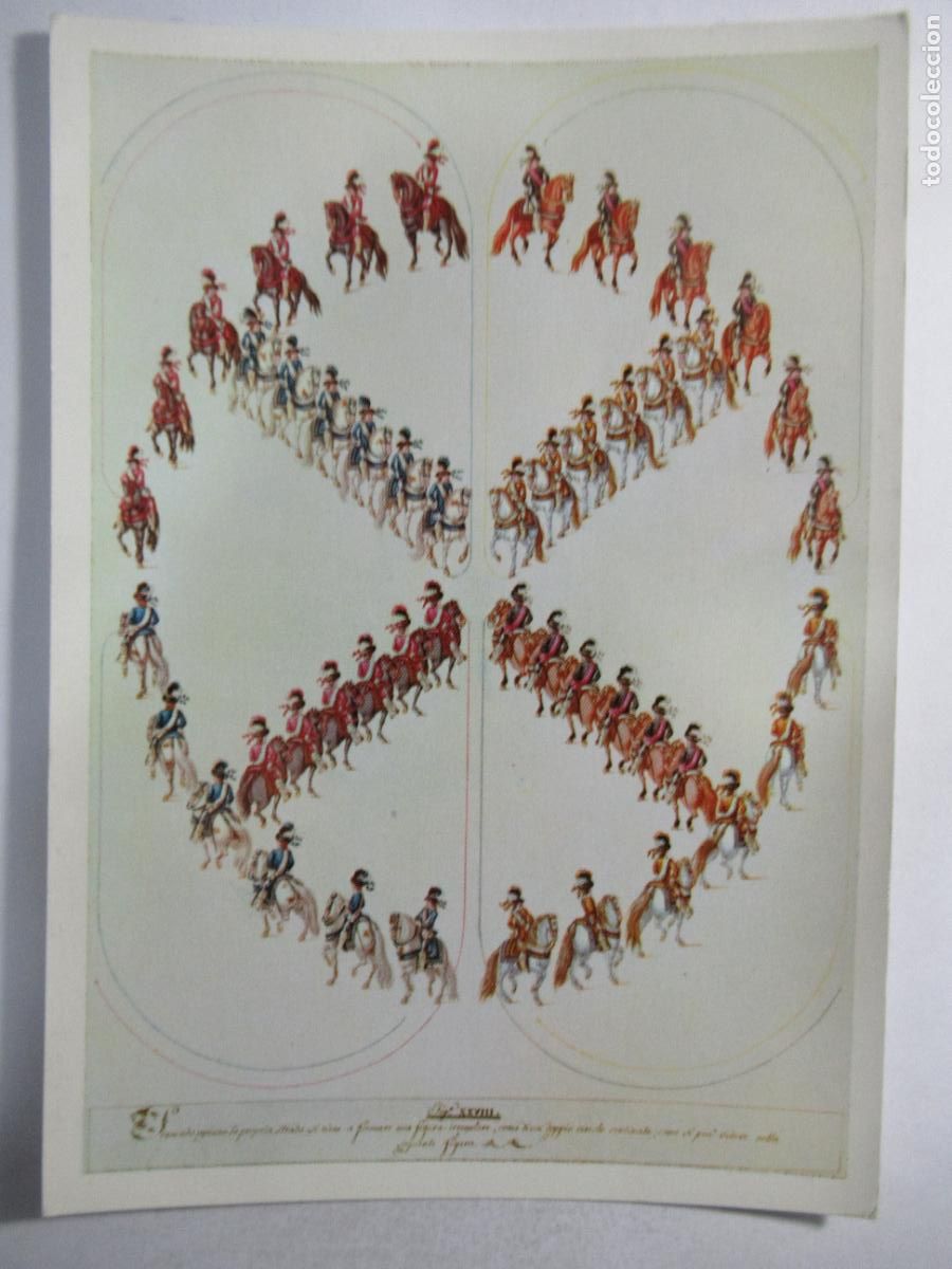 Postales: Madrid - Palacio Real - Biblioteca. Carrusel en el manuscrito las Parejas o Cuadrille del Real Torne