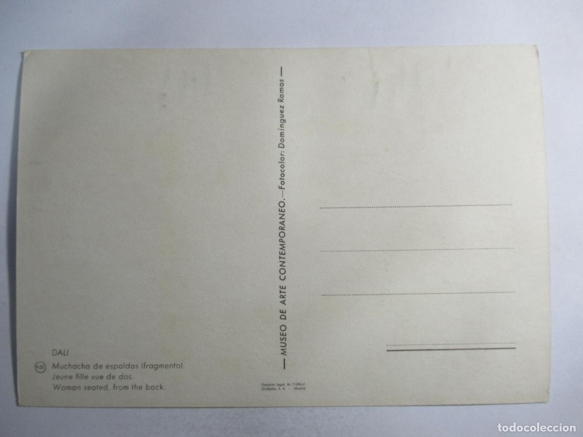 Postales: Dal&iacute; - Muchacha de Espaldas (Fragmento) - S/C - Foto 2