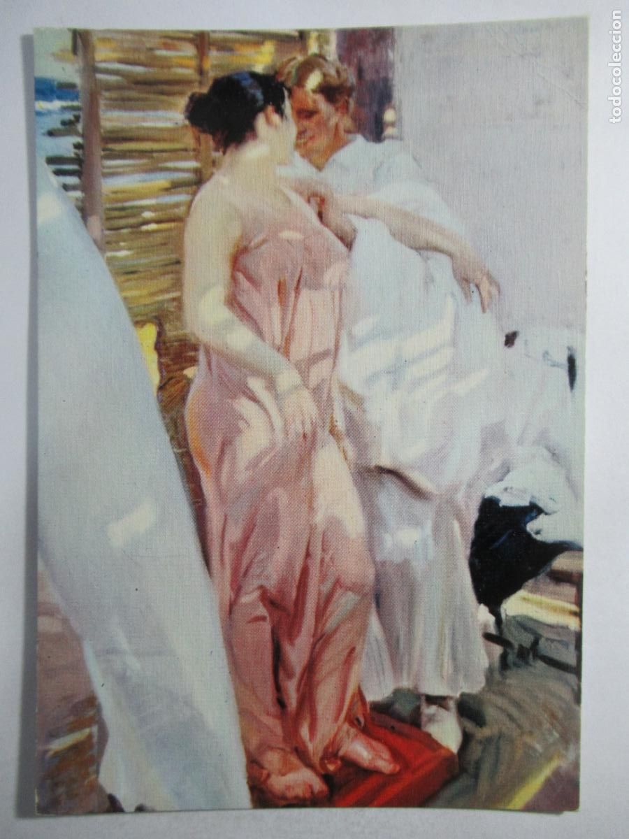 Postales: Joaqu&iacute;n Sorolla - La Bata Rosa - S/C