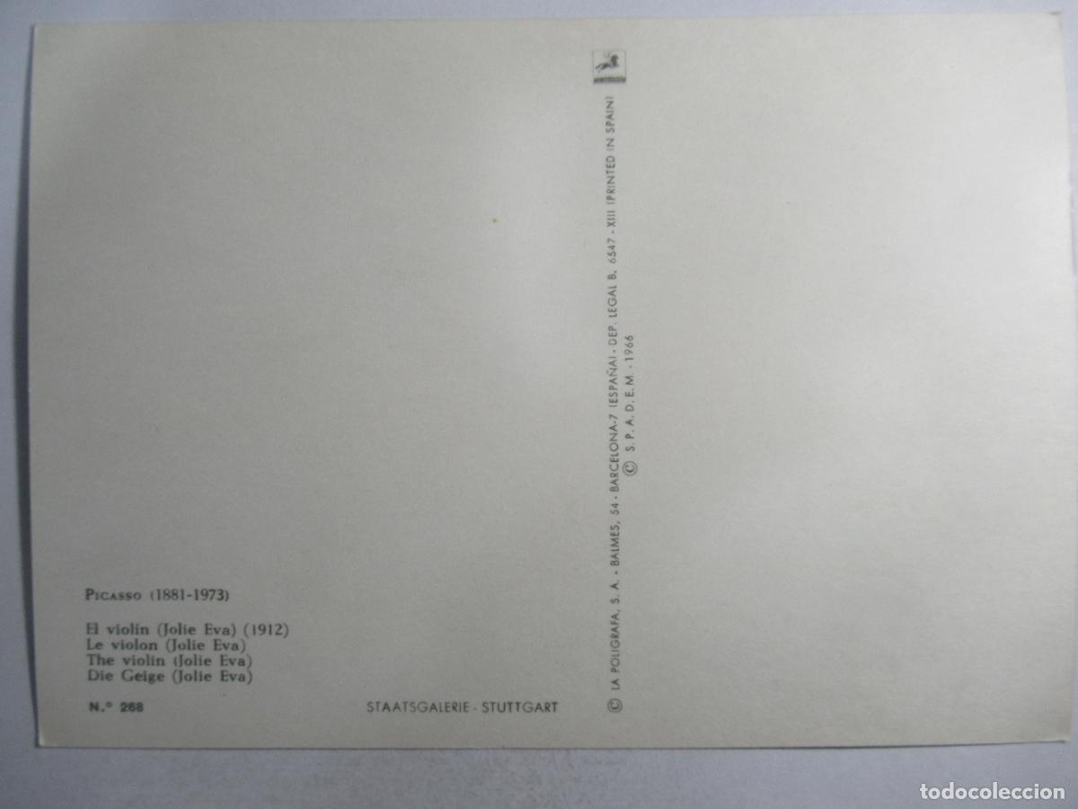 Postales: Picasso - El Viol&iacute;n (Jolie Eva) - S/C - Foto 2