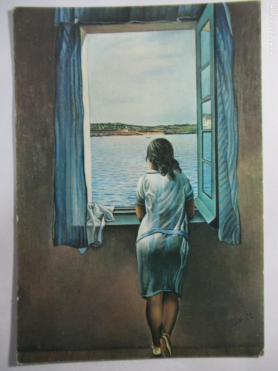 Postales: Dal&iacute; - Muchacha a la Ventana - S/C - Foto 1