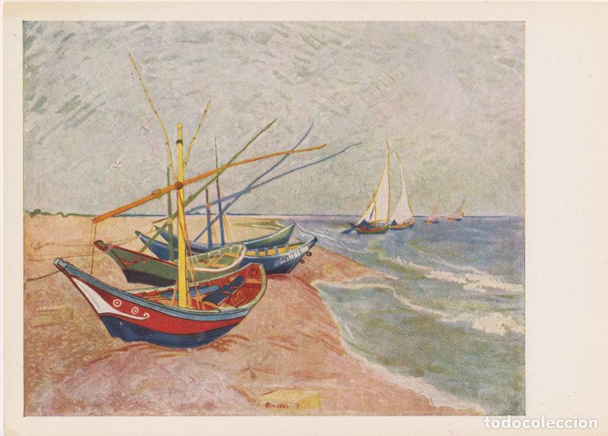 Postales: POSTAL DE LA OBRA DE VICENT VAN GOGH, BOOTE VON ST.MARIES 1888 - ESCRITA