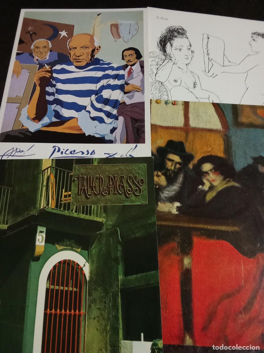 Postales: Picasso.4 postales ilustradas o de su tematica. - Foto 1