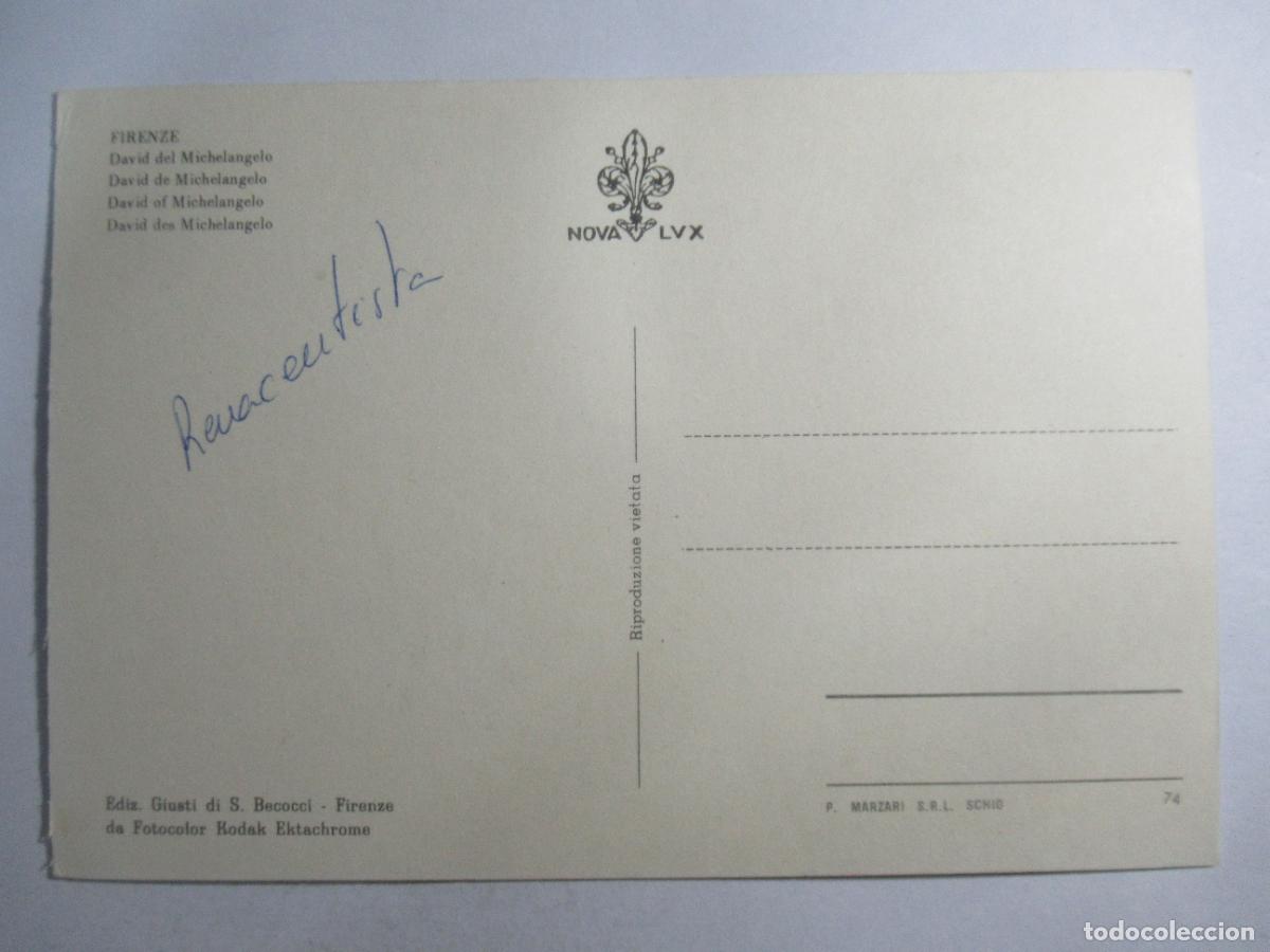 Postales: Firenze - David del Michelangelo - S/C - Foto 2