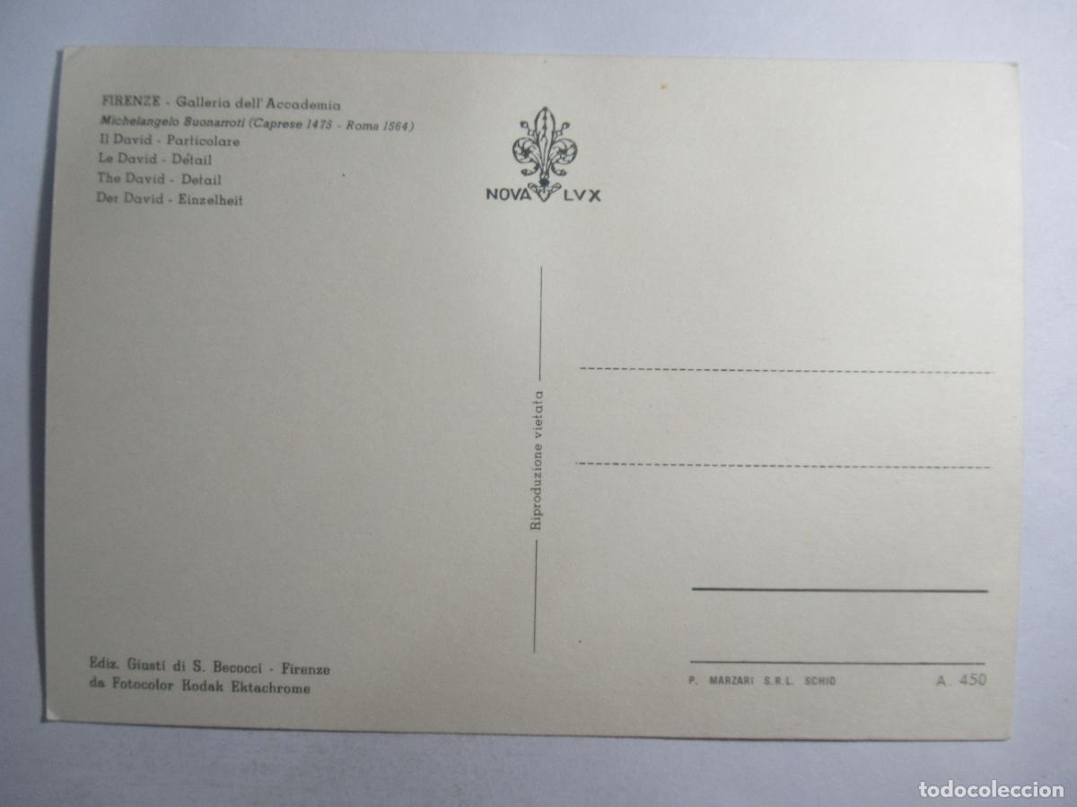 Postales: Michelangelo - Il David - S/C - Foto 2