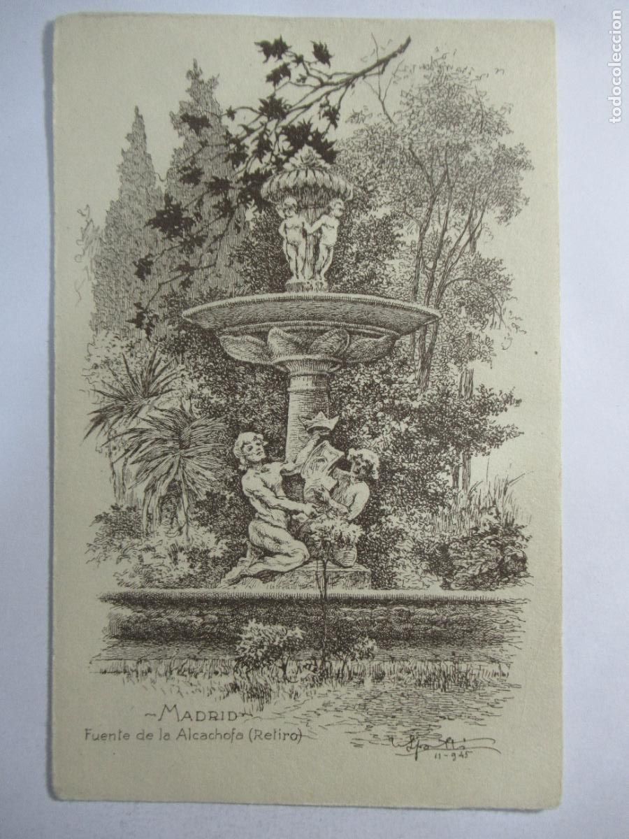 Postales: Madrid - Fuente de la Alcachofa (Retiro) - S/C