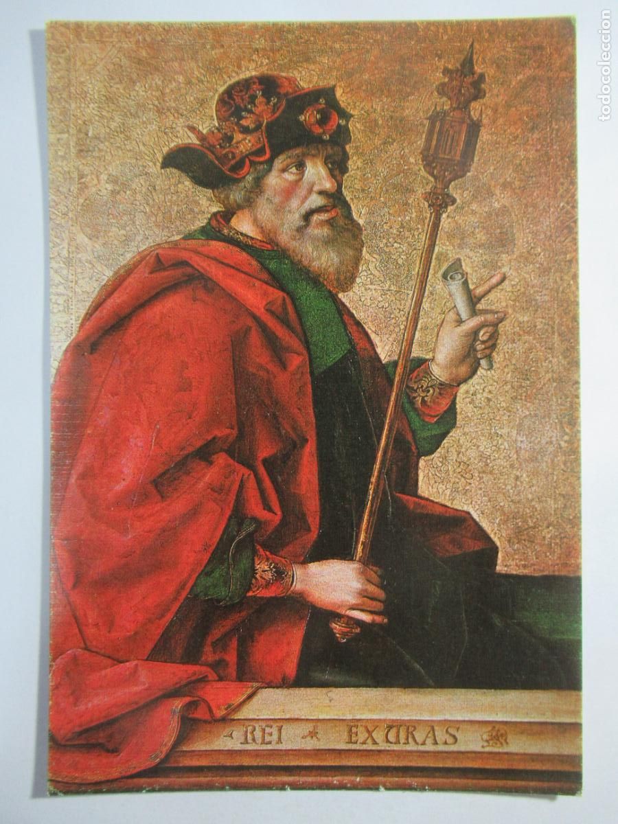 Postales: Pedro Berruguete - El Rey Exdras - S/C