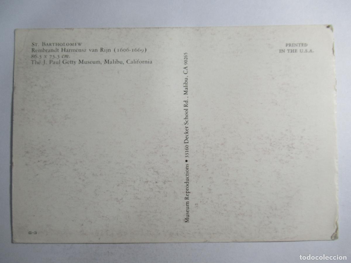 Postales: Rembrandt - St. Bartolomew - S/C - Foto 2