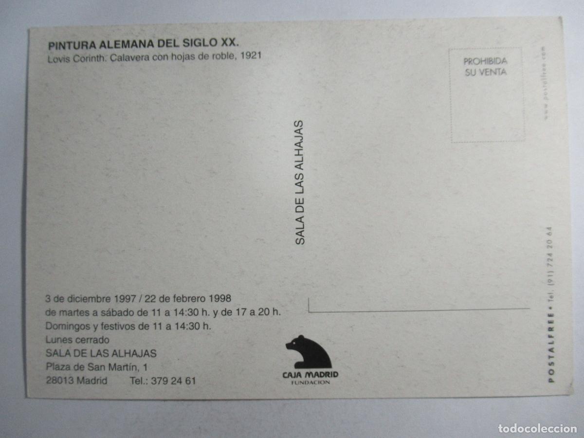Postales: Lovis Corinth - Calavera con hojas de roble - S/C - Foto 2