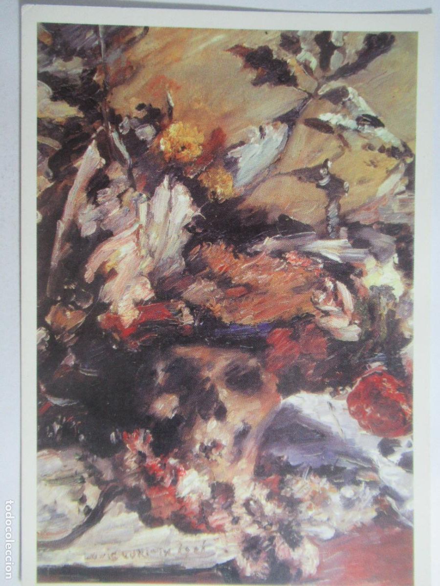 Postales: Lovis Corinth - Calavera con hojas de roble - S/C