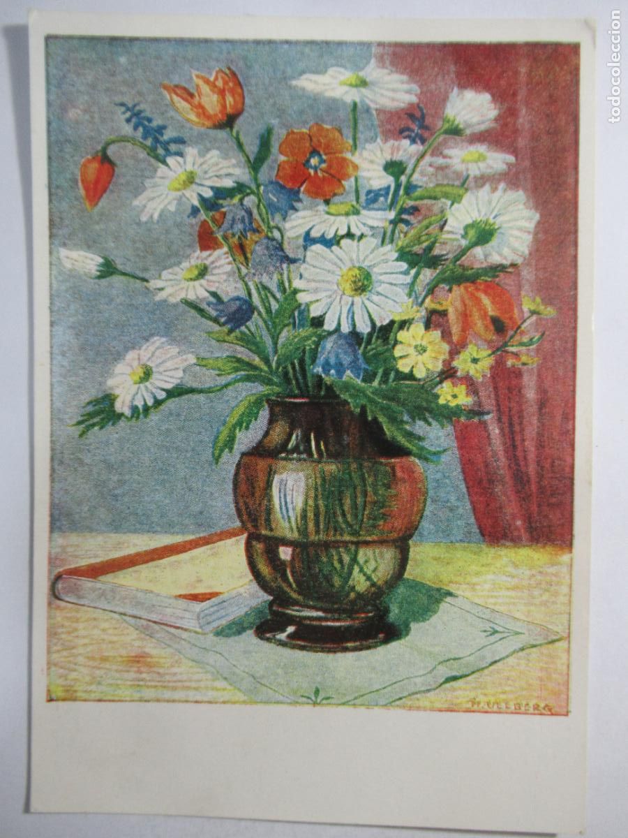 Postales: H. Ullberg - Jarr&oacute;n con Margaritas - S/C