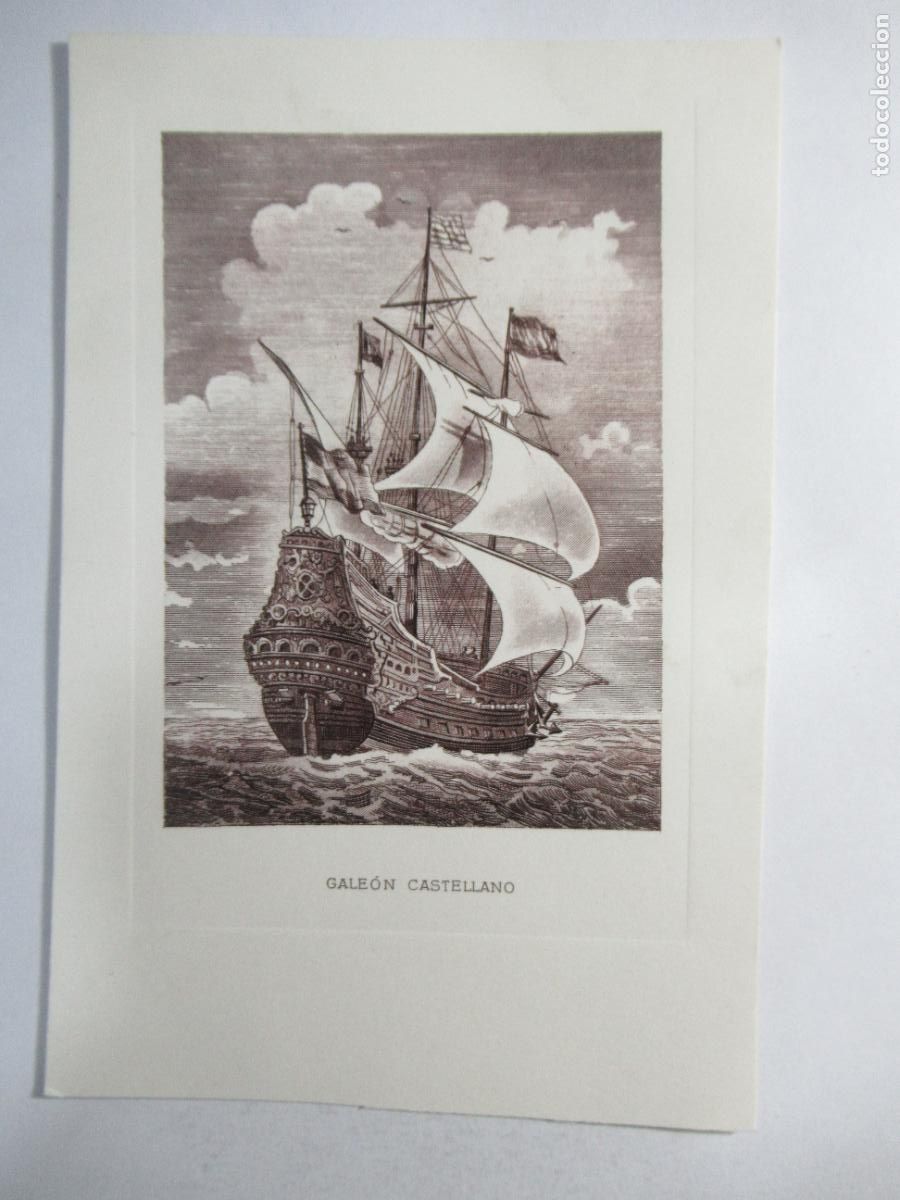 Postales: Gale&oacute;n Castellano - Escrita - Foto 1