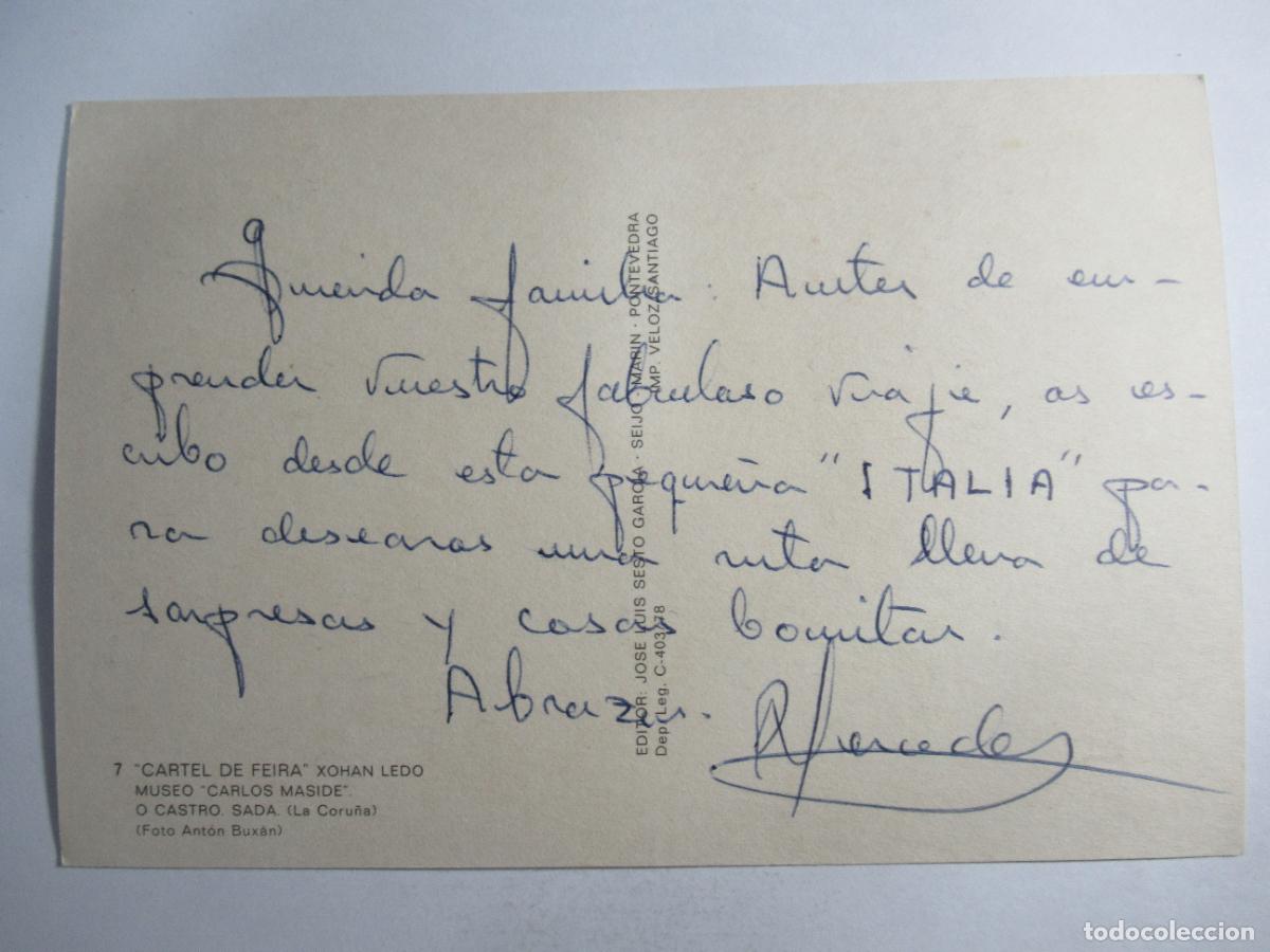 Postales: Xohan Ledo - Cartel de Feira - Escrita - Foto 2