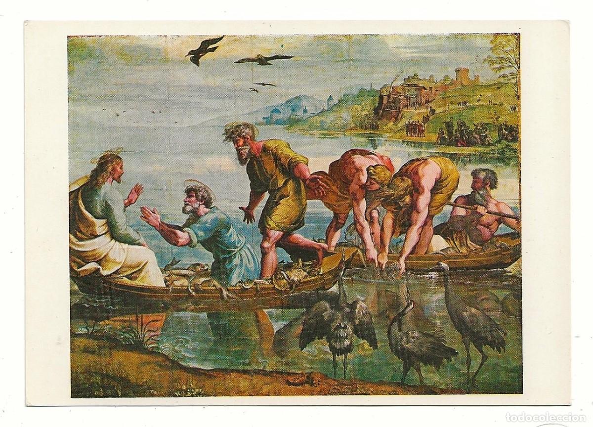 Postales: POSTAL - LA PESCA MILAGROSA (RAFAEL SANZIO) MUSEO VICTORIA Y ALBERTO - LONDRES- SIN CIRCULAR