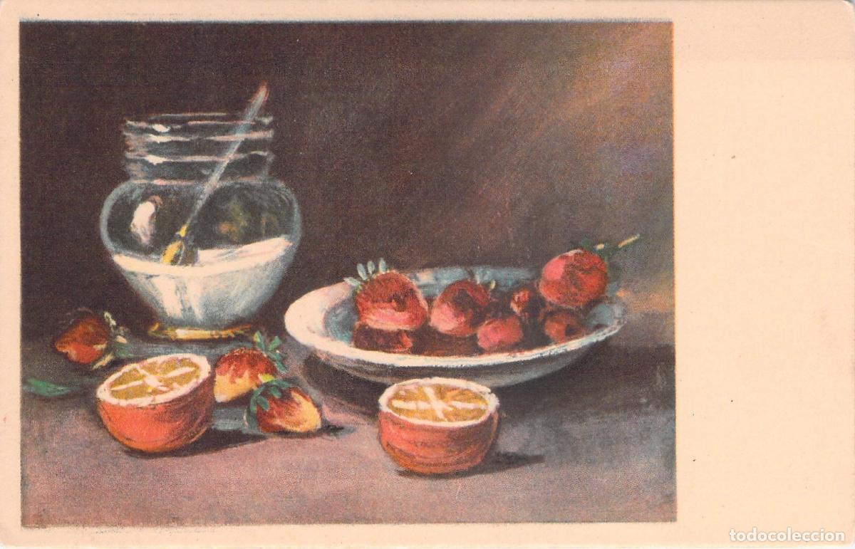 Postales: Postal de Bodeg&oacute;n Art&iacute;stico con Fresas y Naranjas - Foto 1