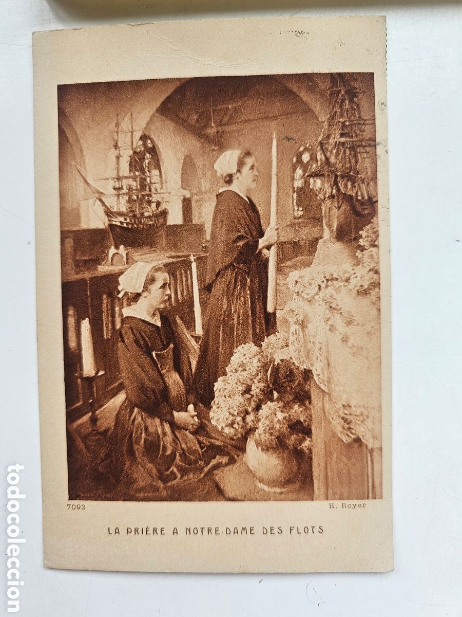 Postales: Postal Antigua 1921 - Henri Royer - Circulada de Francia a Girona (Cass&agrave; de la Selva) Luisa Figueras