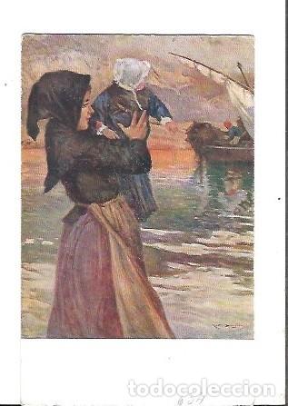 Postales: Postal.N&ordm; 268. Los Huerfanos del Pescador. Ricardo Brugada. A&ntilde;o 1923.