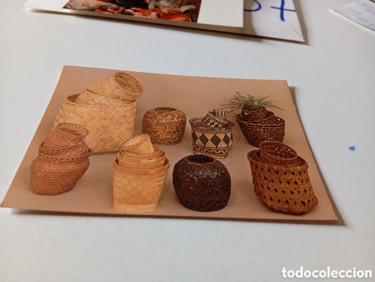 Postales: Postal maceteros artesanos Matong hechos a mano por los nativos de Filipinas