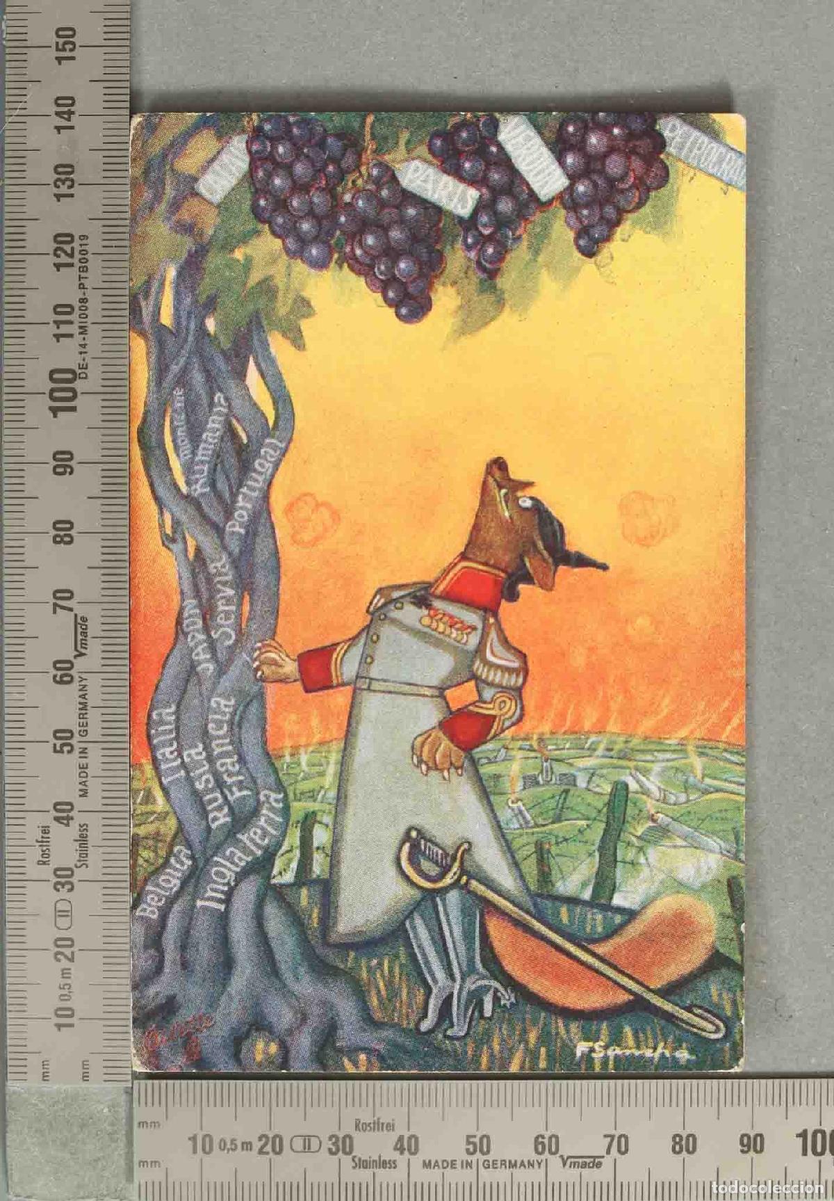 Postales: POSTAL. The Fox And The Grapes WW1 Propaganda
