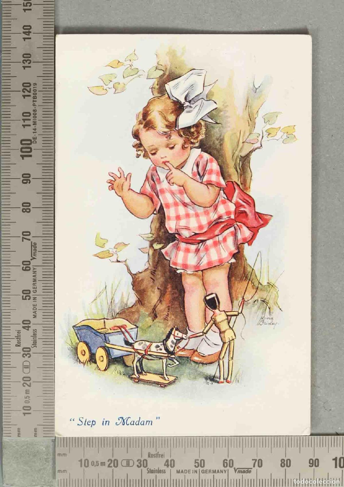 Postales: POSTAL. NI&Ntilde;A STEP IN MADAM - Foto 1