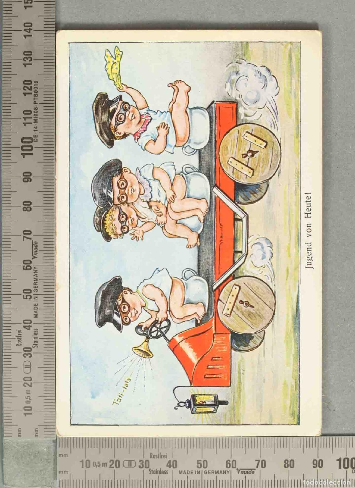 Postales: POSTAL. Jugend von Heute! - Ni&ntilde;os en bacinicas sobre veh&iacute;culo