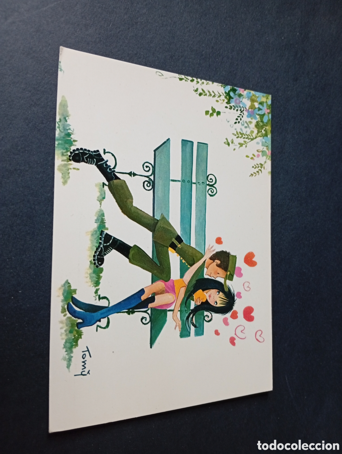 Postales: Postal dibujo animado,tomy recluta chica