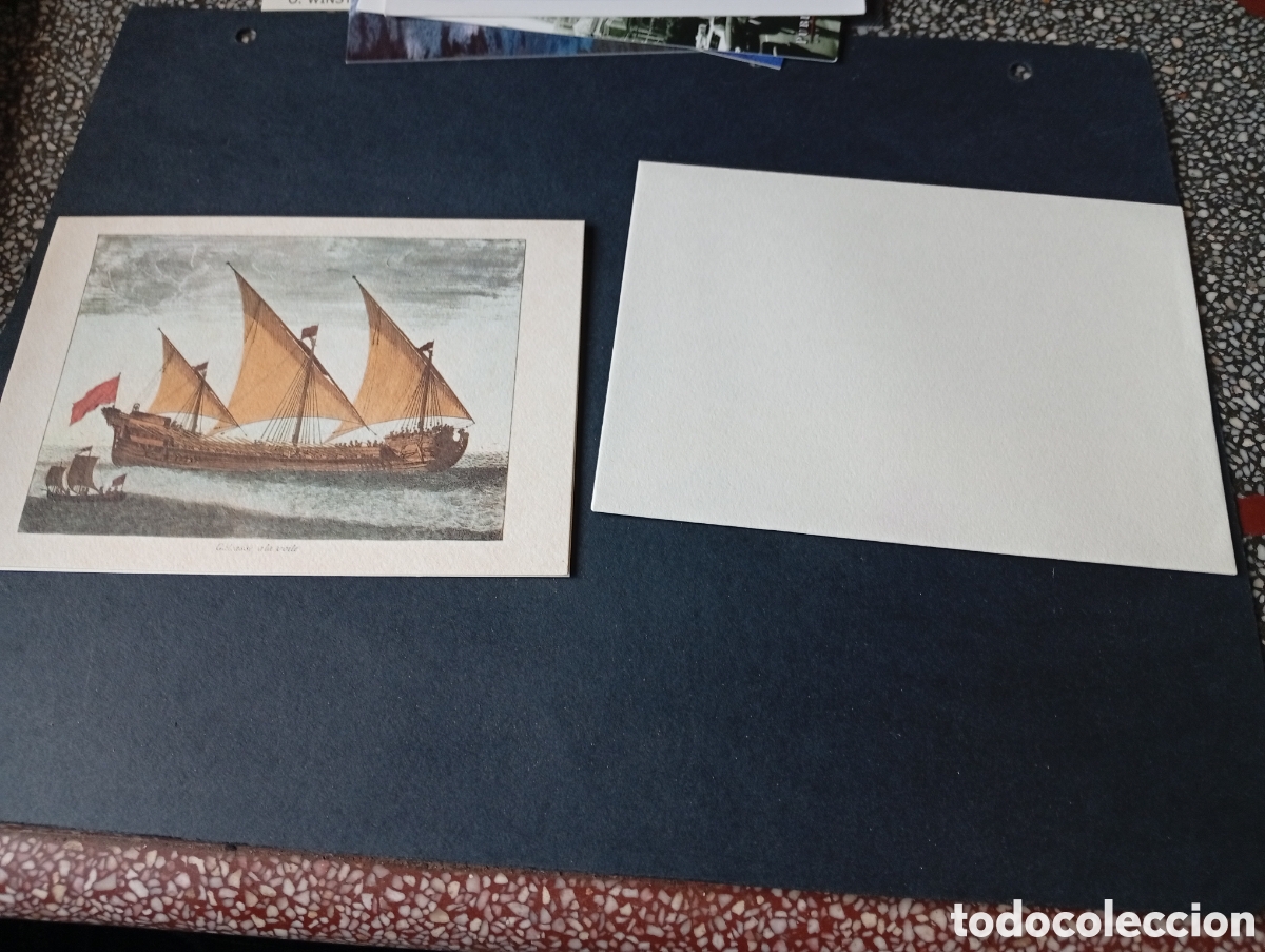 Postales: Sobre con postal dibujo nav&iacute;o C.Randon ,tassotti