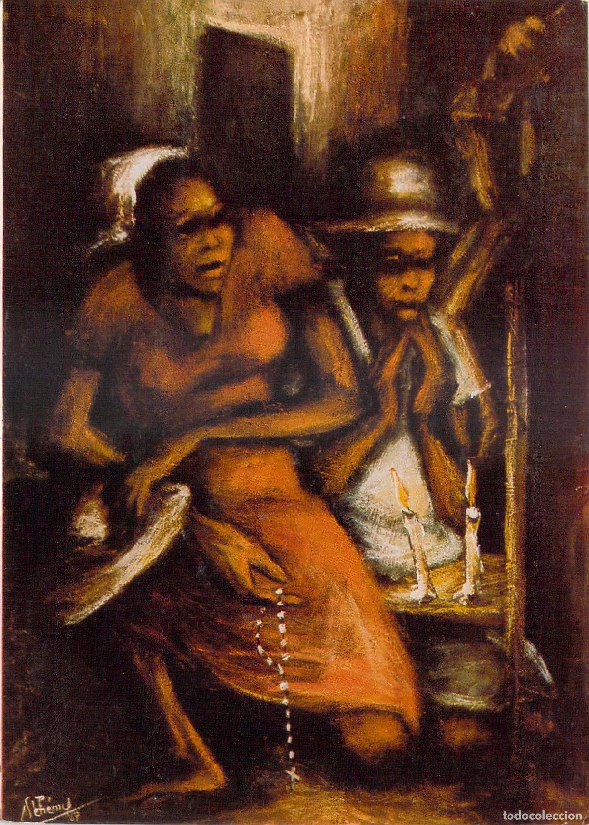 Postales: Postal de Arte Haitiano Nehemy Jean Rezando - Galer&iacute;a Nader